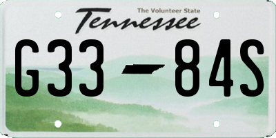 TN license plate G3384S