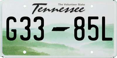 TN license plate G3385L