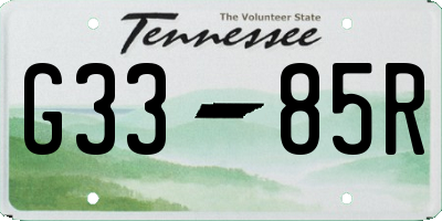 TN license plate G3385R