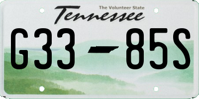 TN license plate G3385S