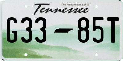 TN license plate G3385T