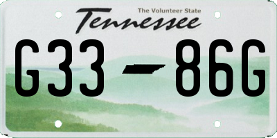 TN license plate G3386G