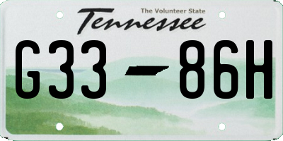 TN license plate G3386H