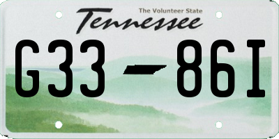 TN license plate G3386I