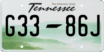TN license plate G3386J
