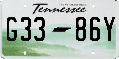 TN license plate G3386Y