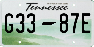 TN license plate G3387E