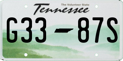 TN license plate G3387S