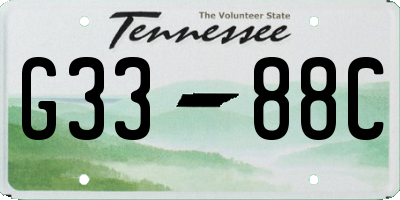 TN license plate G3388C