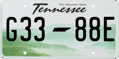 TN license plate G3388E