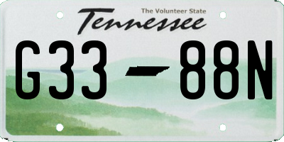TN license plate G3388N