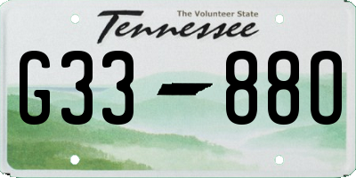 TN license plate G3388O