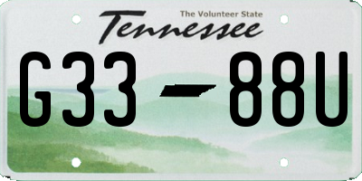 TN license plate G3388U