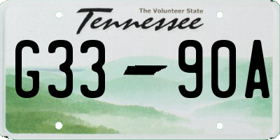 TN license plate G3390A