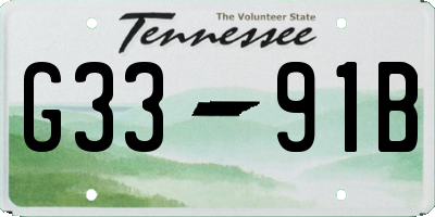TN license plate G3391B