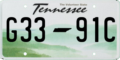 TN license plate G3391C