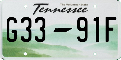 TN license plate G3391F
