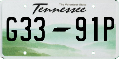 TN license plate G3391P