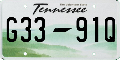 TN license plate G3391Q