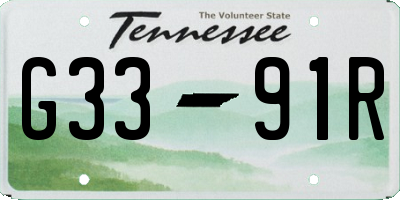 TN license plate G3391R