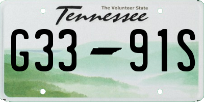 TN license plate G3391S