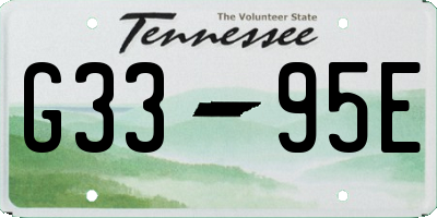 TN license plate G3395E