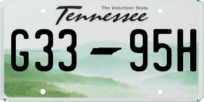 TN license plate G3395H