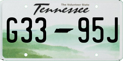 TN license plate G3395J
