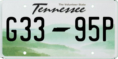 TN license plate G3395P