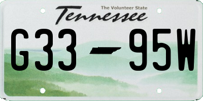 TN license plate G3395W