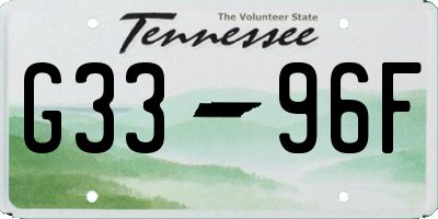 TN license plate G3396F