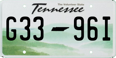 TN license plate G3396I