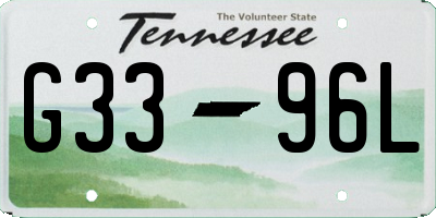 TN license plate G3396L