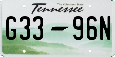 TN license plate G3396N