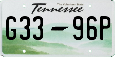 TN license plate G3396P