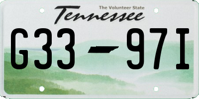TN license plate G3397I