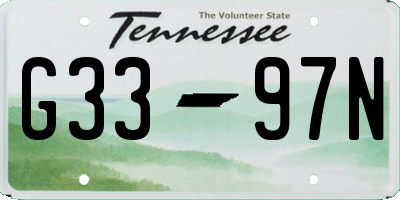TN license plate G3397N