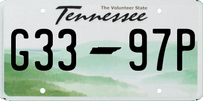 TN license plate G3397P