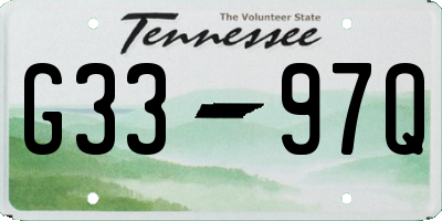 TN license plate G3397Q