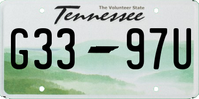 TN license plate G3397U