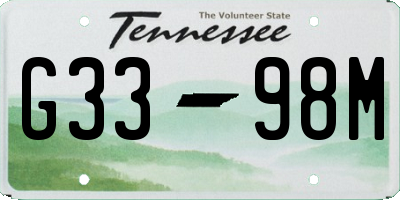 TN license plate G3398M