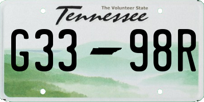 TN license plate G3398R