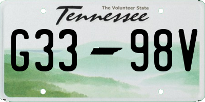 TN license plate G3398V