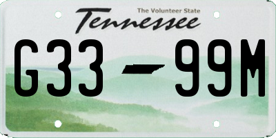 TN license plate G3399M