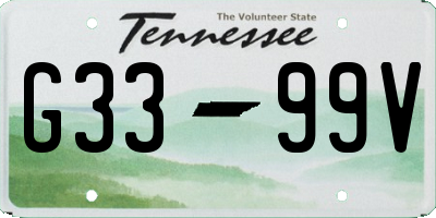 TN license plate G3399V