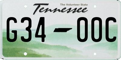 TN license plate G3400C