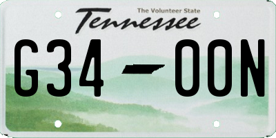 TN license plate G3400N