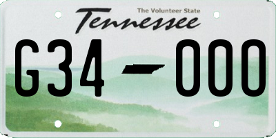 TN license plate G3400O