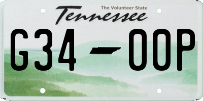 TN license plate G3400P