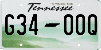 TN license plate G3400Q